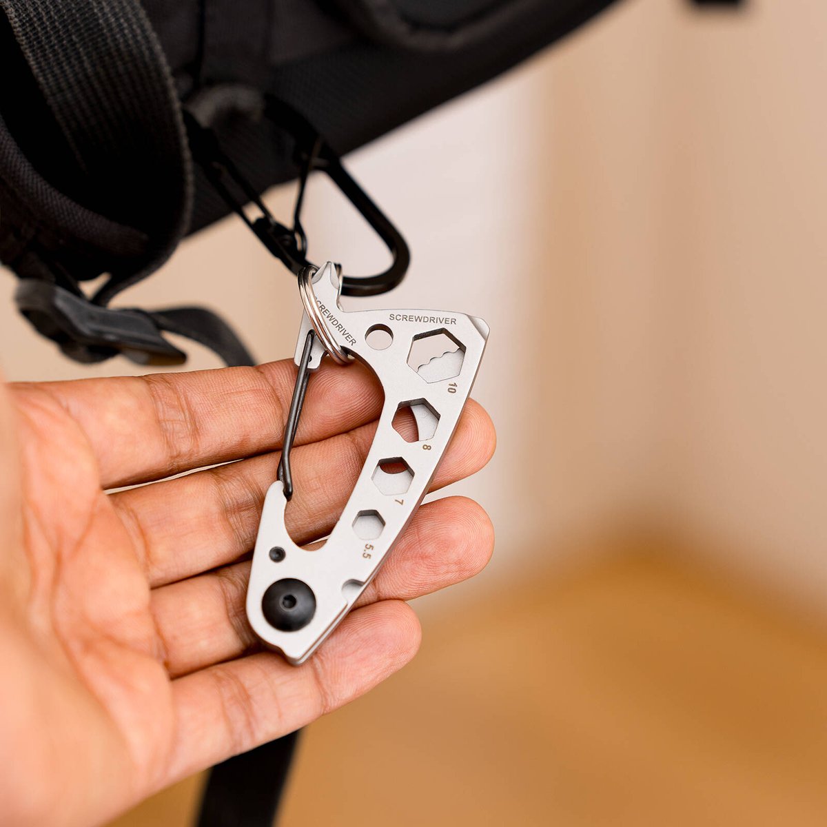 Titanium 77mm Stainless Steel Multi Purpose Carabiner - 1 Piece - SuperSaverAU - view 5