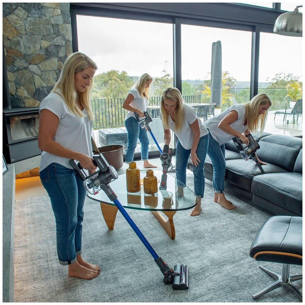 MyGenie Monster stick vacuum with mop - 22kPa suction, brushless motor, up to 35 minutes, blue - 10005838