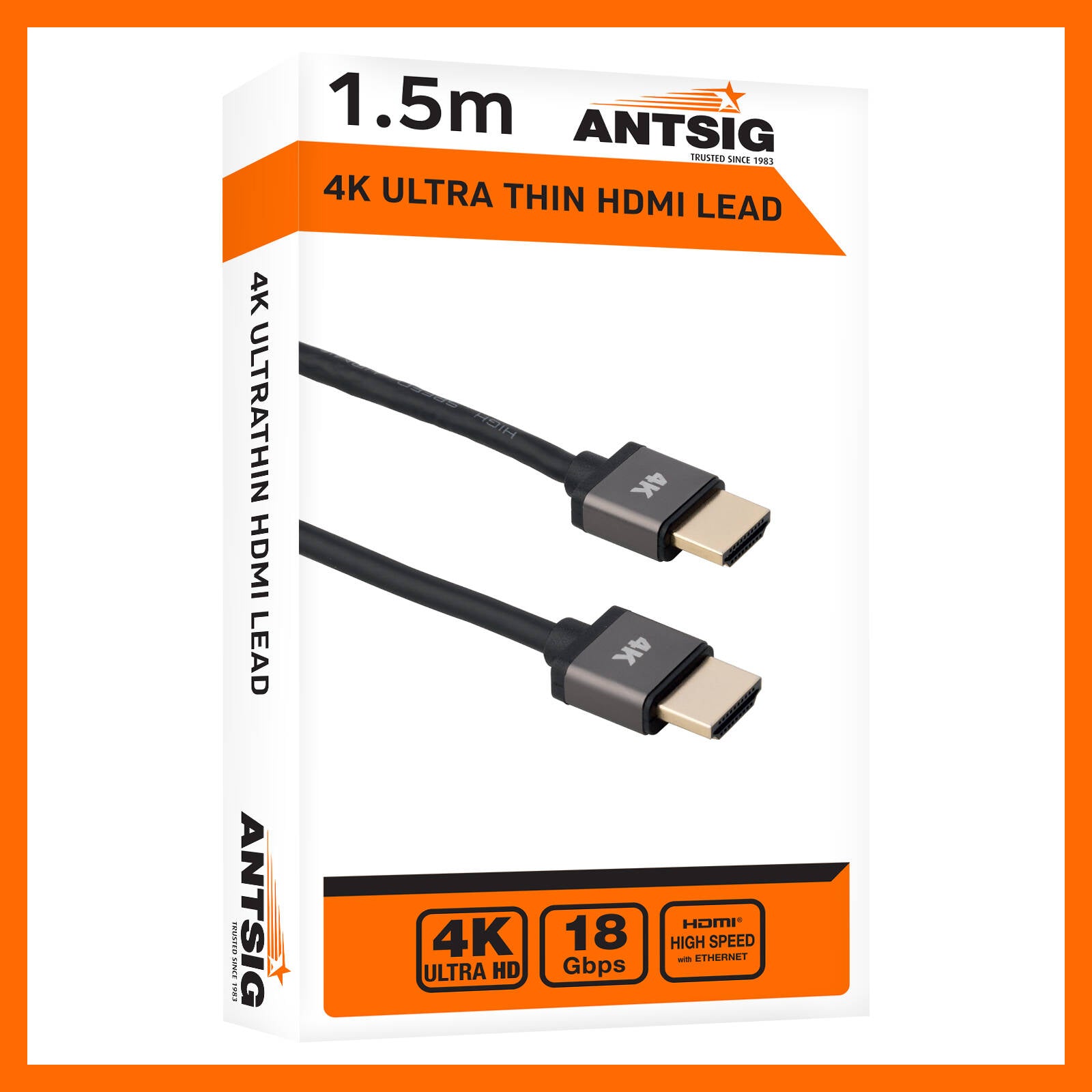 Antsig 1.5m 4K Ultra Thin HDMI Lead AP454UT4K