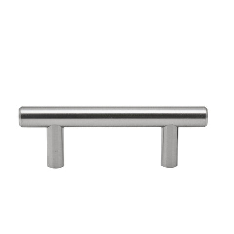 Prestige 64mm Pull Brushed Nickel Round T Handle Steel Easy Install - SuperSaverAU - view 1