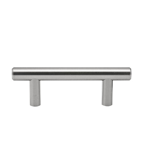 Prestige 64mm Brushed Nickel Steel Round T-Bar Handle