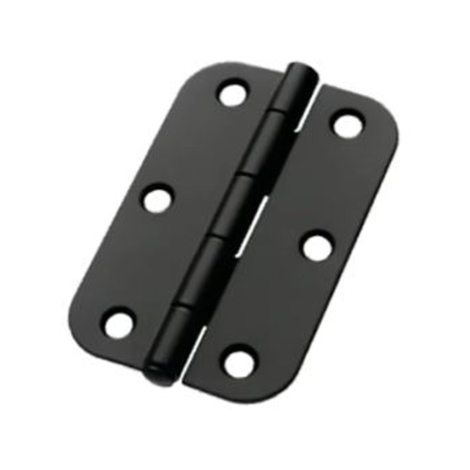 Lane 90 x 60 x 1.6mm Black Matte Loose Pin Radius Butt Hinge 2 Pack