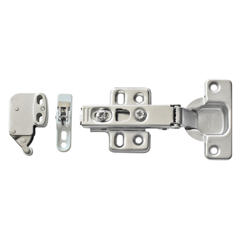 Kaboodle Push To Open Door Hinge - 1 Pair - Nickel Plated - Durable - SuperSaverAU - view 1
