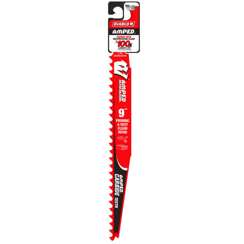 Diablo 9" Demo Demon 3TPI Carbide Reciprocating Saw Blade for Pruning & Clean Wood