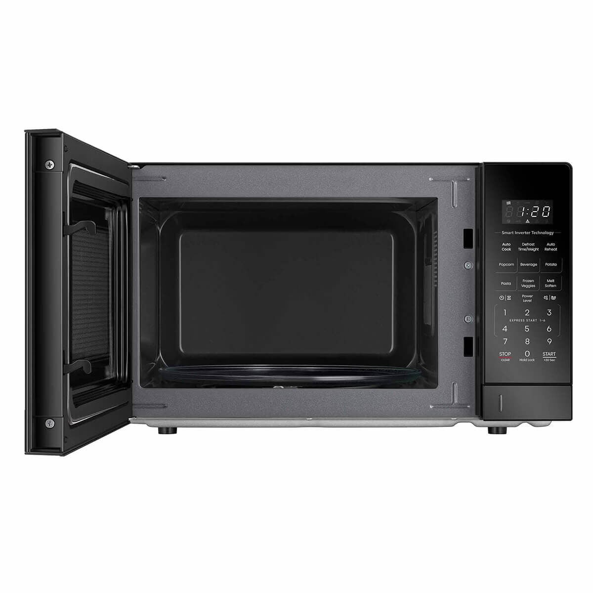 Hisense 34L smart inverter microwave oven - 1100W, black mirror finish, chef menu presets - HMAS3411BMV