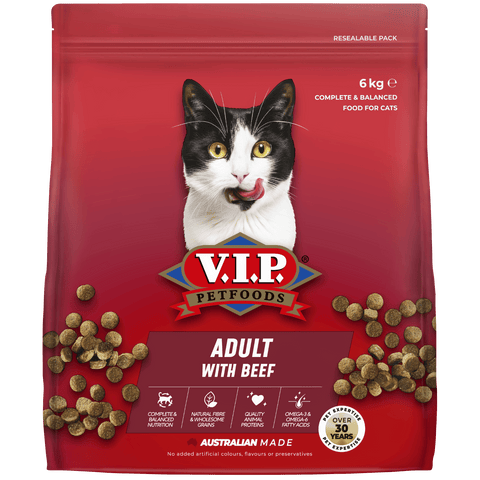 VIP 6kg Beef Dry Cat Food