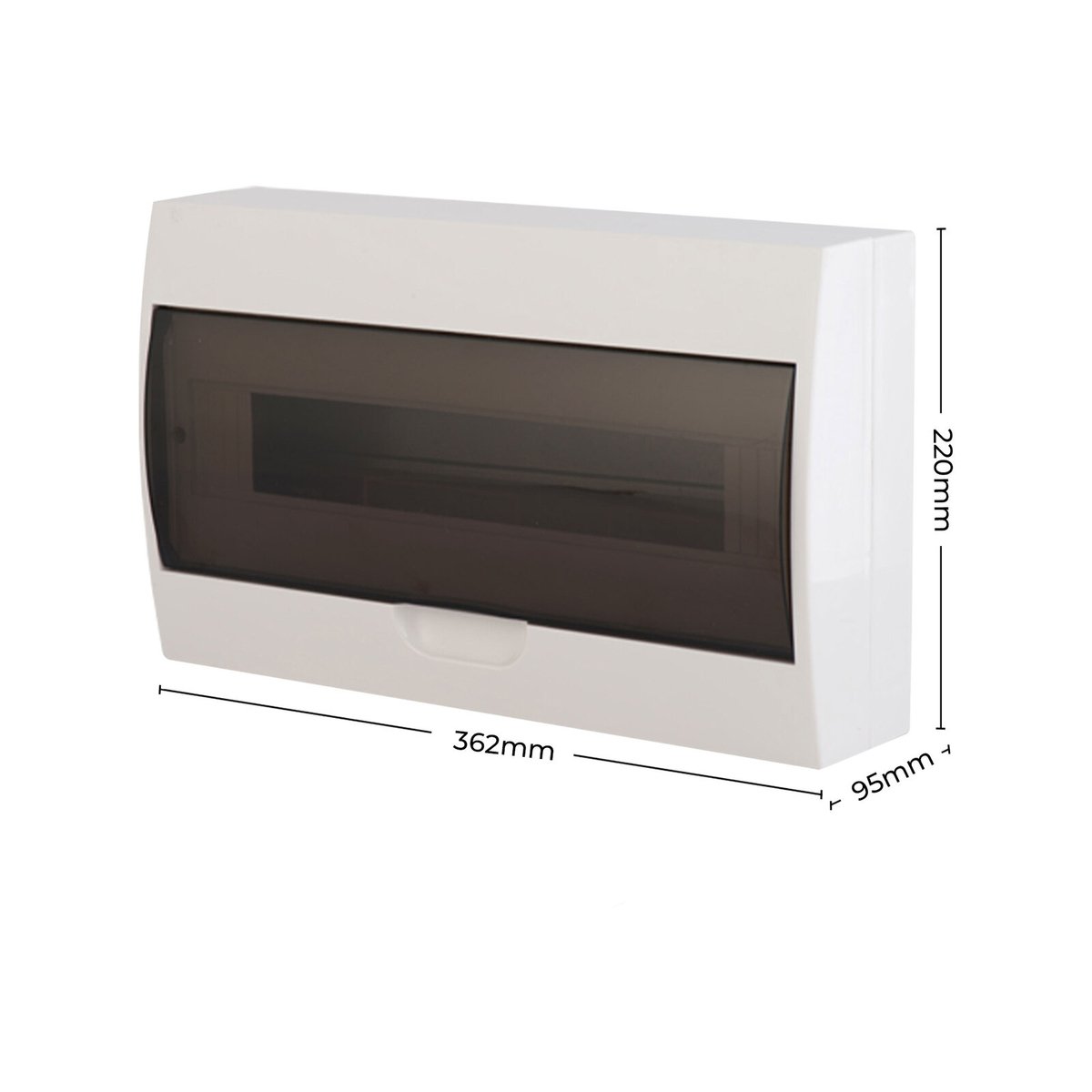 DETA 18 Module Surface Mounted Switchboard White ABS