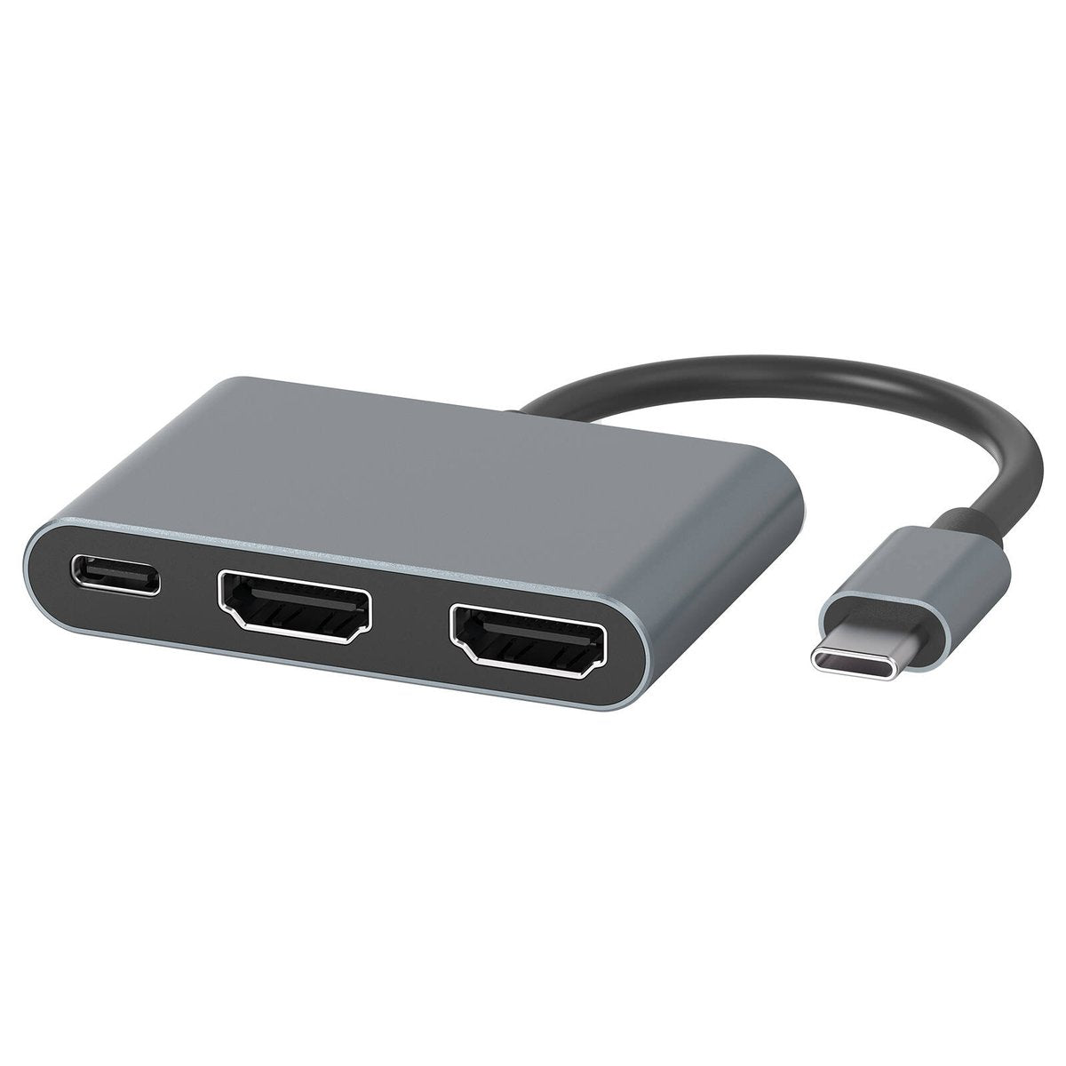 Antsig 3 in 1 USB-C to HDMI Adapter - Dual 4K UHD - Grey - 100W Charging - SuperSaverAU - view 1