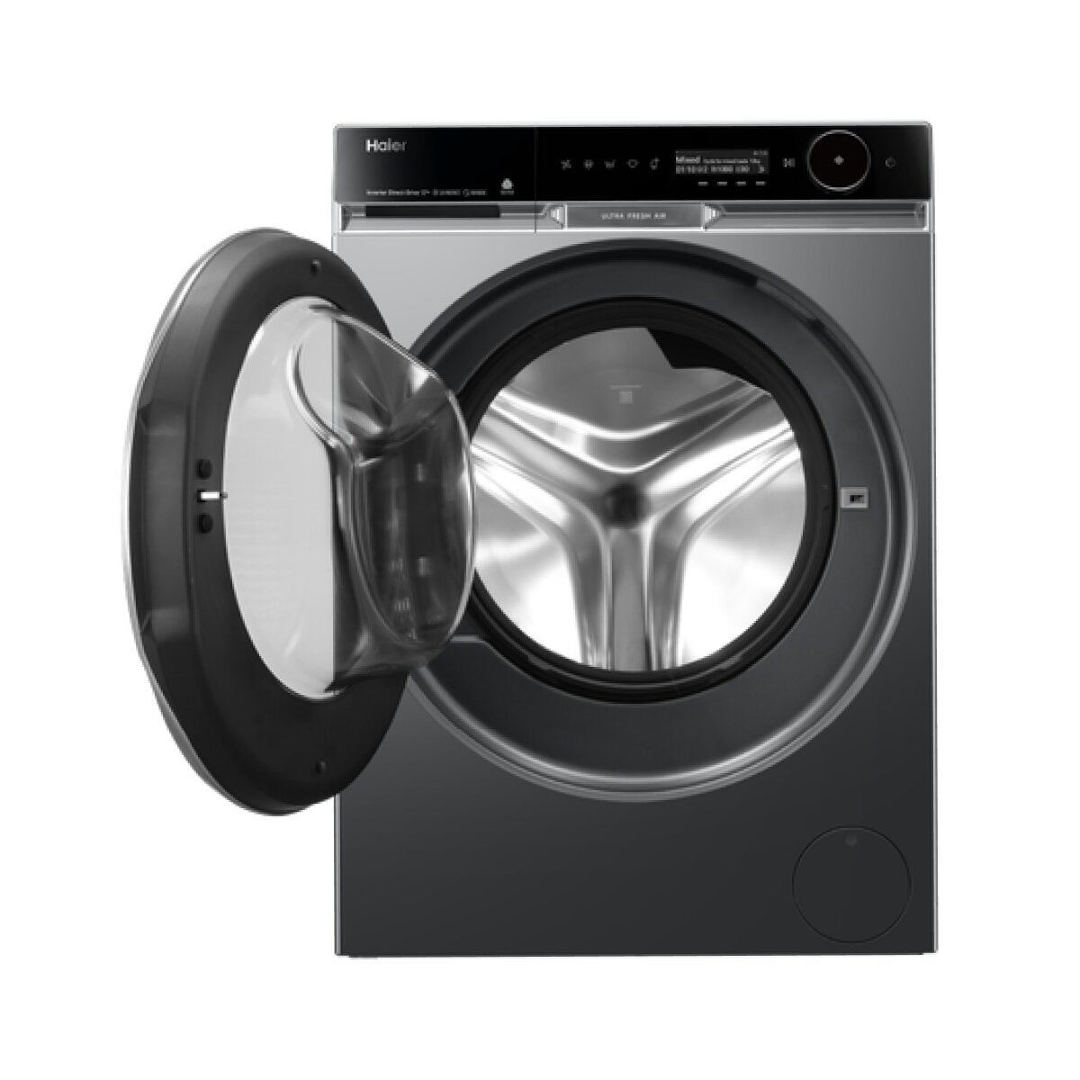 Haier 600 Series 12kg Front Load Washer & 10kg Heat Pump Dryer - Black - Steam Care - HWF12PXB2HDHP10PXB1