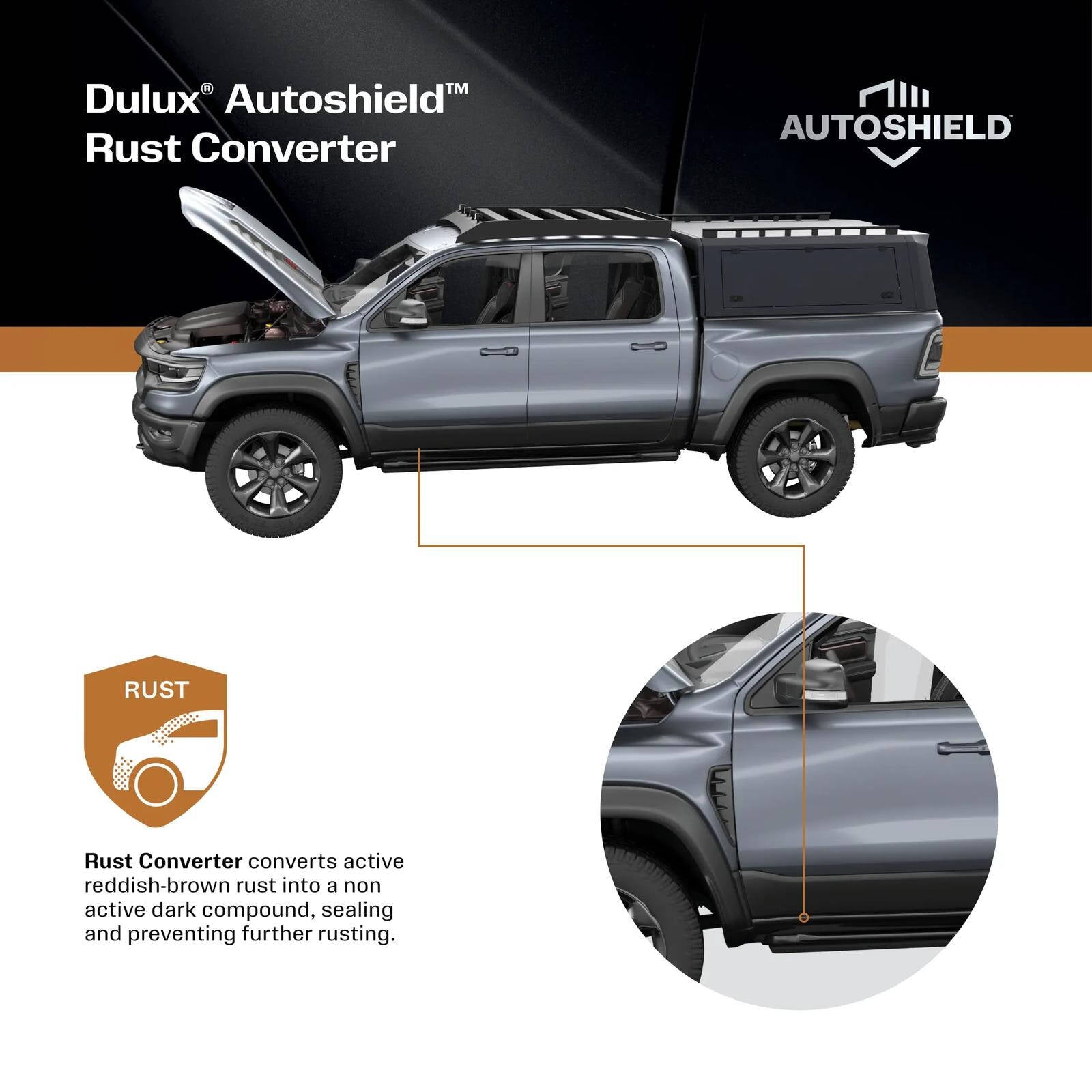 Dulux Autoshield Rust Converter Spray Paint 340g