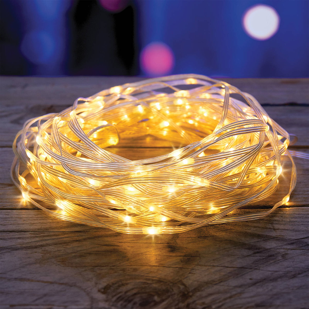 Lytworx 9.9m Warm White Battery Soft Wire Lights 100 Pack 70723 - Timer, USB, Outdoor