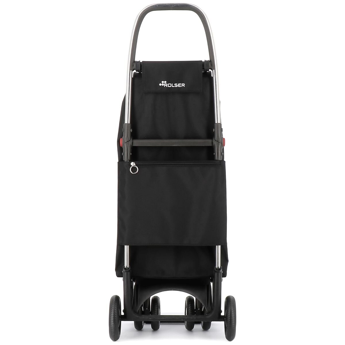 Rolser I-Max 4-Wheel Folding Trolley - Multifunctional Hook, Zippered Rear Pocket, Black - R-IMX306-1023