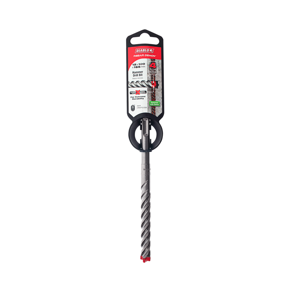 Diablo Rebar Demon SDS-Plus Hammer Drill Bit 12 x 165mm - Dura-Carbide™ - SuperSaverAU - view 1