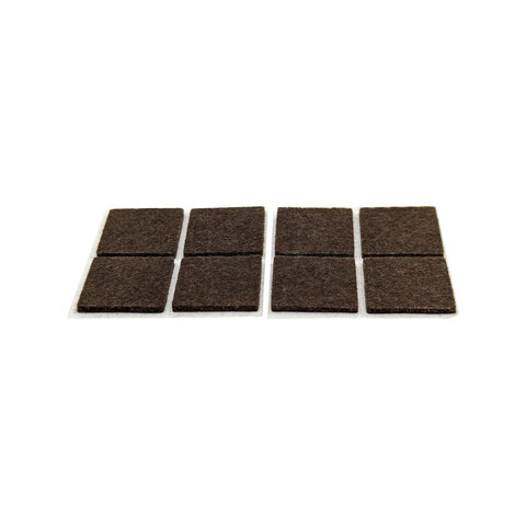Surface Gard Felt Floor Protection Pads - 25mm x 25mm - Brown - 8 Pack - SuperSaverAU - view 1