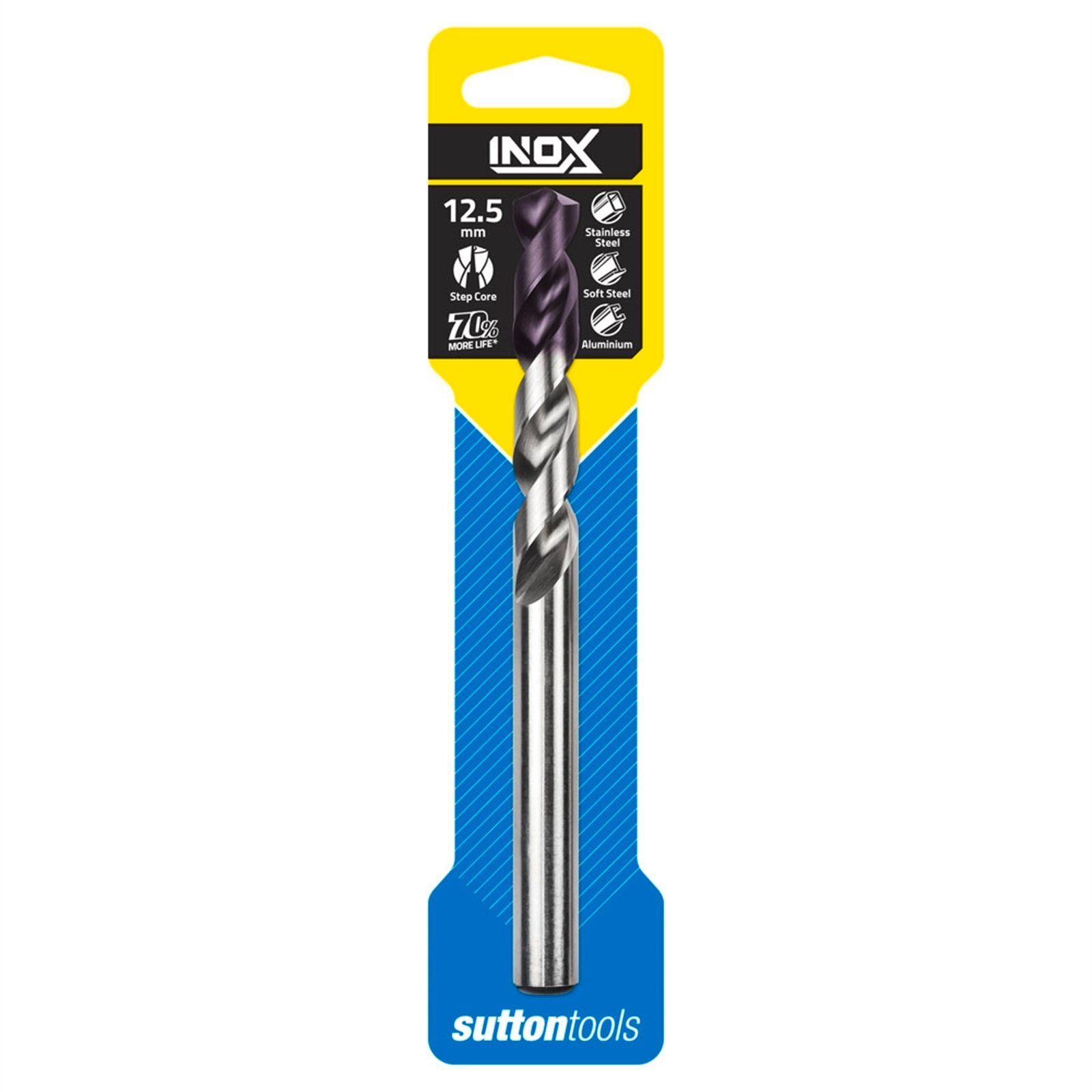 Sutton Tools 12.5mm INOX Stainless Steel Jobber Drill Bit, M2 HSS, 78mm Drilling Depth