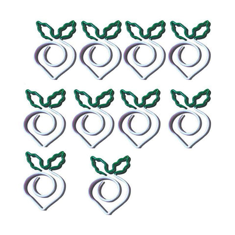 Decorative Paper Clips, Pack of 10 - White
