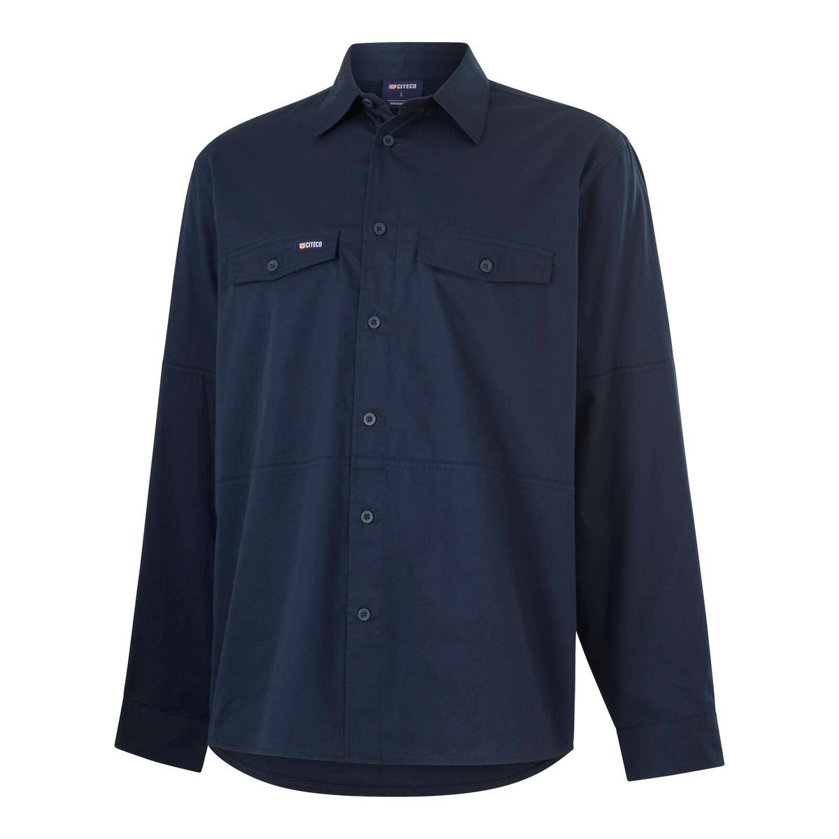 Citeco Men's Navy Cotton Long Sleeve Shirt - Size 2XL