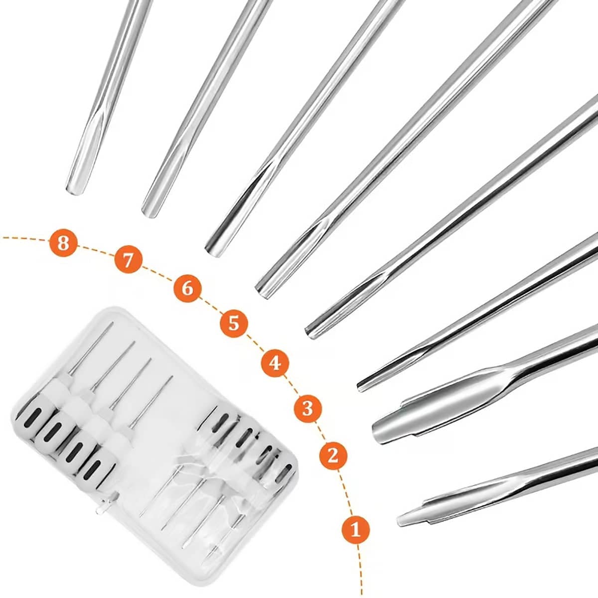 Dental Elevator Instrument Set, Stainless Steel Luxating Kit - Set of 8 - view 4