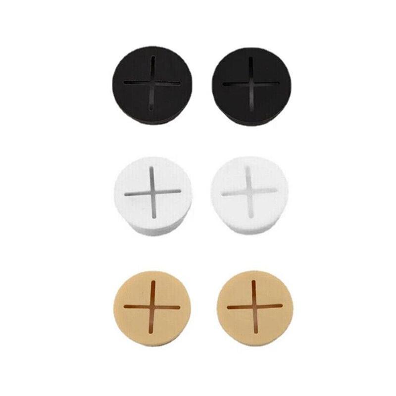 Desk Cable Hole Cover Grommets, 20 mm Round, Pack of 10 - White - view 3