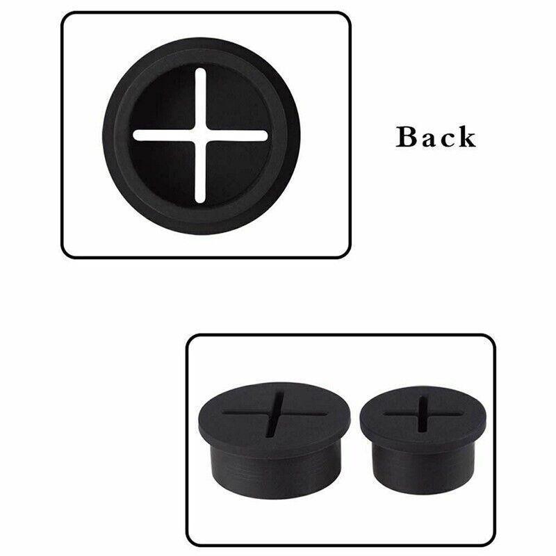 Desk Cable Hole Cover Grommets, 20 mm Round, Pack of 10 - White - view 4