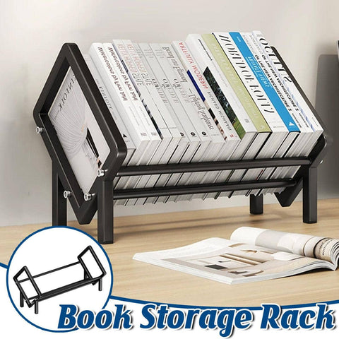 Desktop Bookcase Storage Organiser, 40 x 26 x 28cm - Black