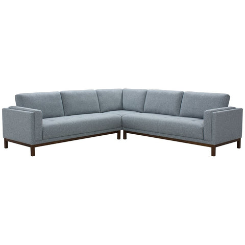 Ostro Furniture Freya 5 seater corner lounge - light grey fabric, solid timber base, pocket springs - 26004000