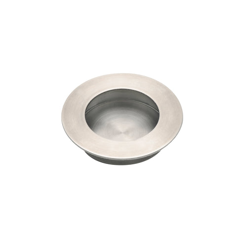 Prestige 65mm Stainless Steel Round Flush Pull Handle - 2 Pack, Concealed Fixing