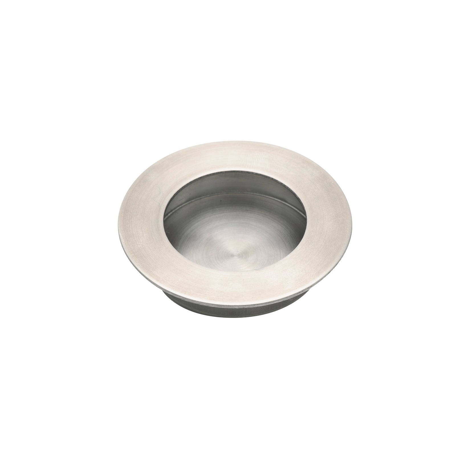 Prestige 65mm Stainless Steel Round Flush Pull Handle - 2 Pack, Concealed Fixing