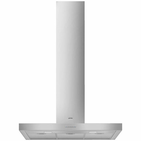 Smeg 90cm Wall Mounted Canopy Rangehood - Stainless Steel, 730m³/h, Boost and Timer - KBTAU900XE