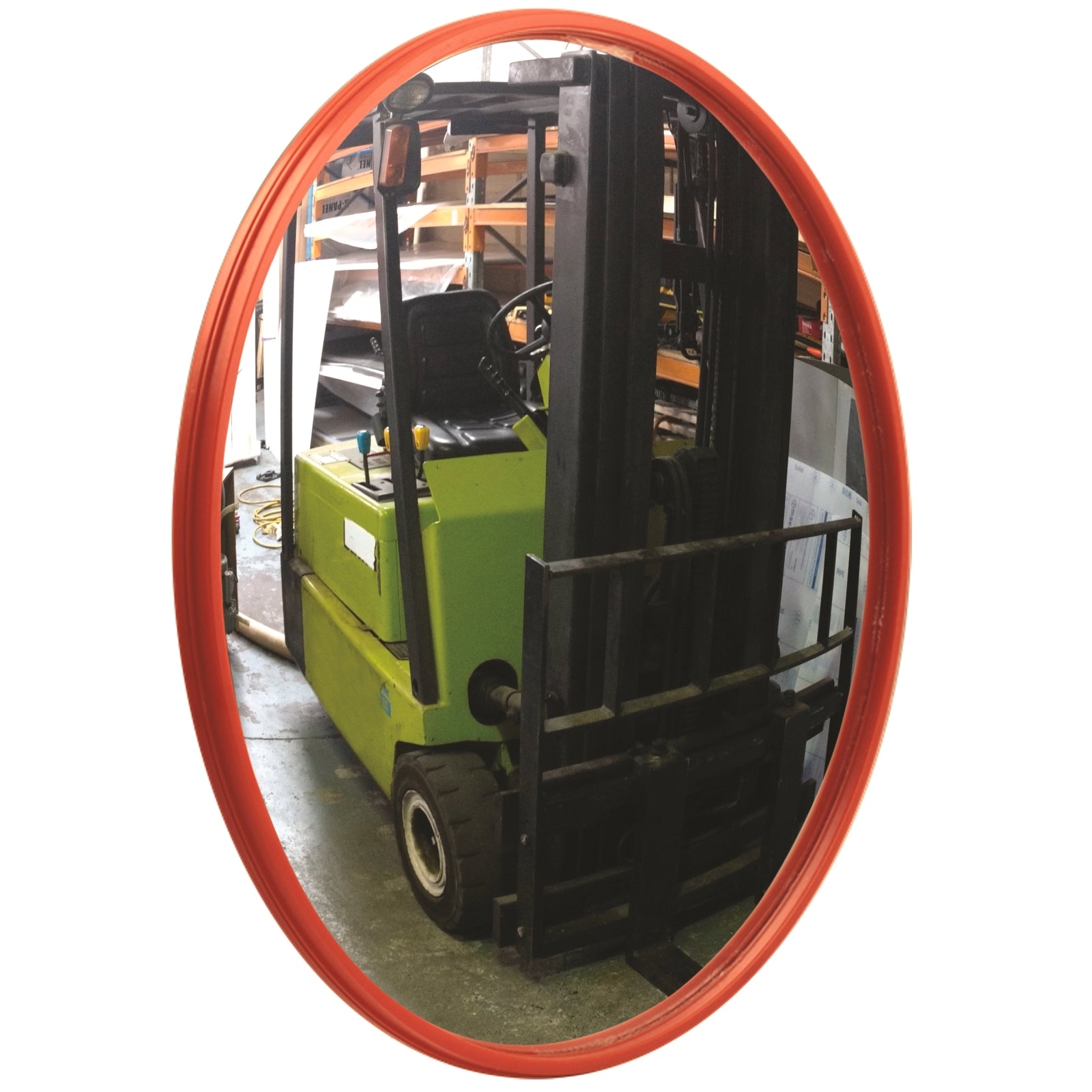 Builders Edge 600mm Orange Acrylic Safety Traffic Mirror