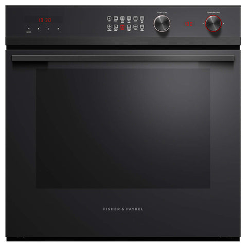 Fisher & Paykel Series 9 60cm Minimal Pyrolytic Built-In Oven - 85L, Black Glass - OB60SD11PB1