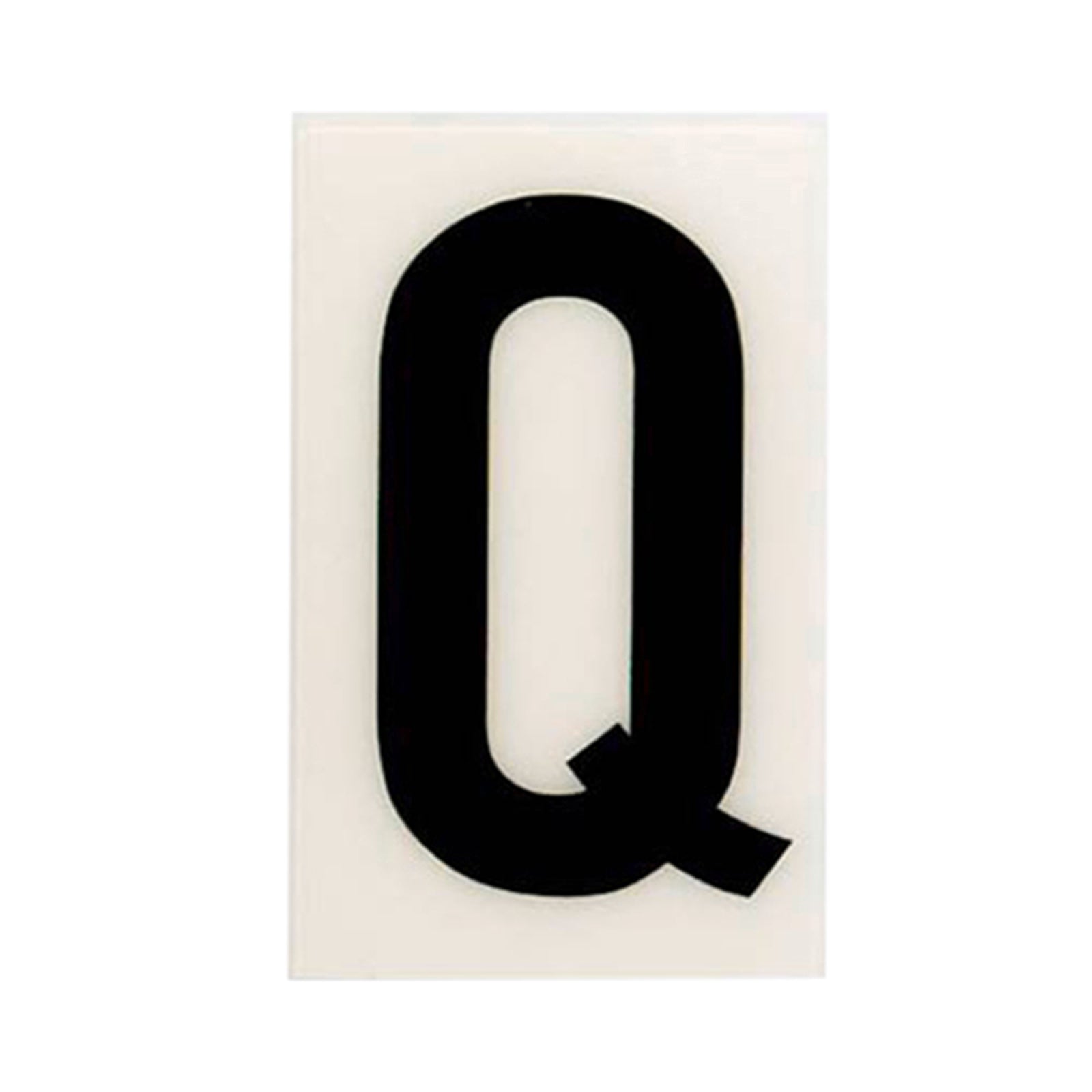 Sandleford 85mm White Self Adhesive House Letter Q - Weather Resistant Polycarbonate