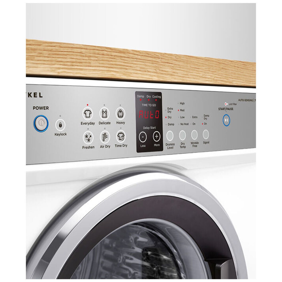 Fisher & Paykel 7kg Vented Dryer - Auto-Sensing, Drying Rack Included, Wall Mountable, White - DE7060G2