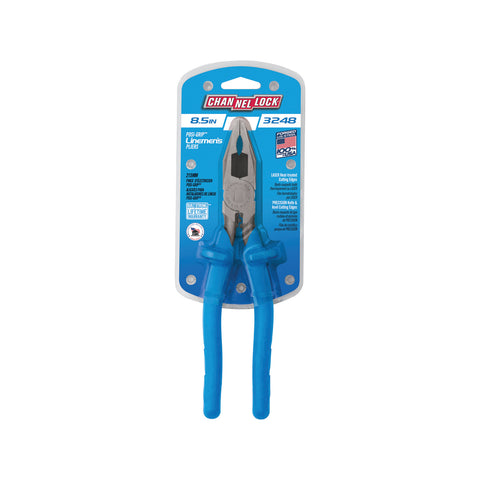Channellock 216mm Linesmen Pliers Steel Built-In Cutter Serrated Jaw