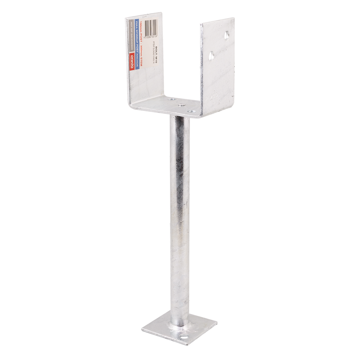 Pryda Full Stirrup Post Anchor - 300x100mm - Hot Dip Galvanised Steel - SuperSaverAU - view 1