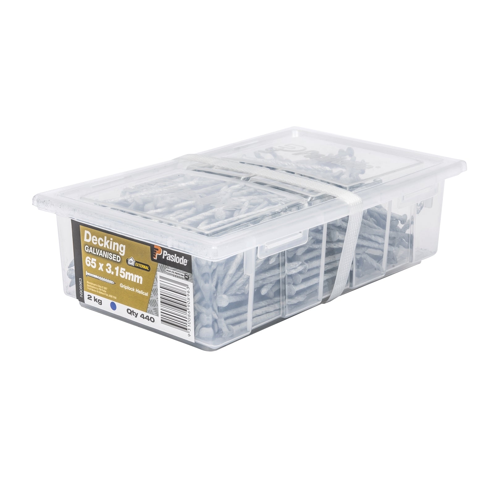 Paslode Griplock Galvanised Decking Nails 65 x 3.15mm 2kg 440 Pack
