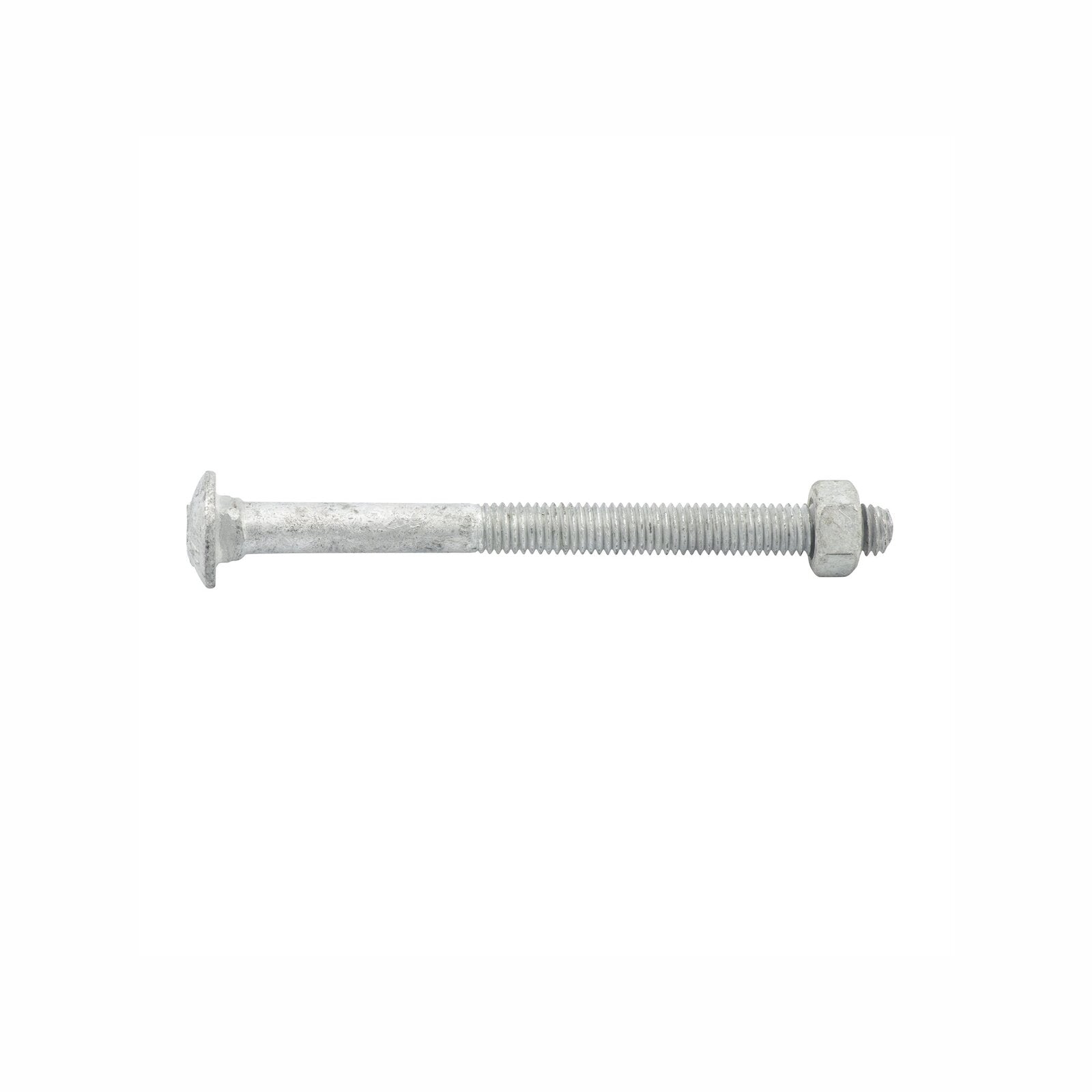 Zenith M8 x 100mm Hot Dipped Galvanised Cup Head Bolt and Nut - 4.6 Grade Steel, Each