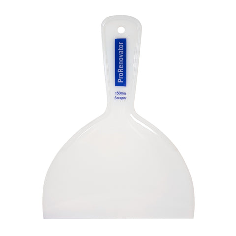 Pro Renovator 150mm Plastic Flat Blade Scraper - Paint Removal & Putty Filling
