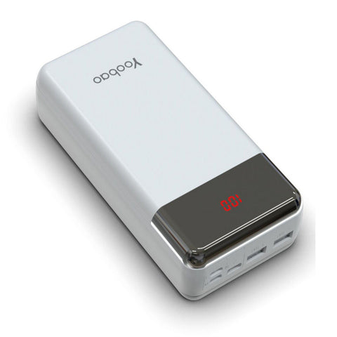 Yoobao Power Bank - Dual USB Output, LED Display, Ultra Slim, White, 6 Month Warranty - YB-30WW