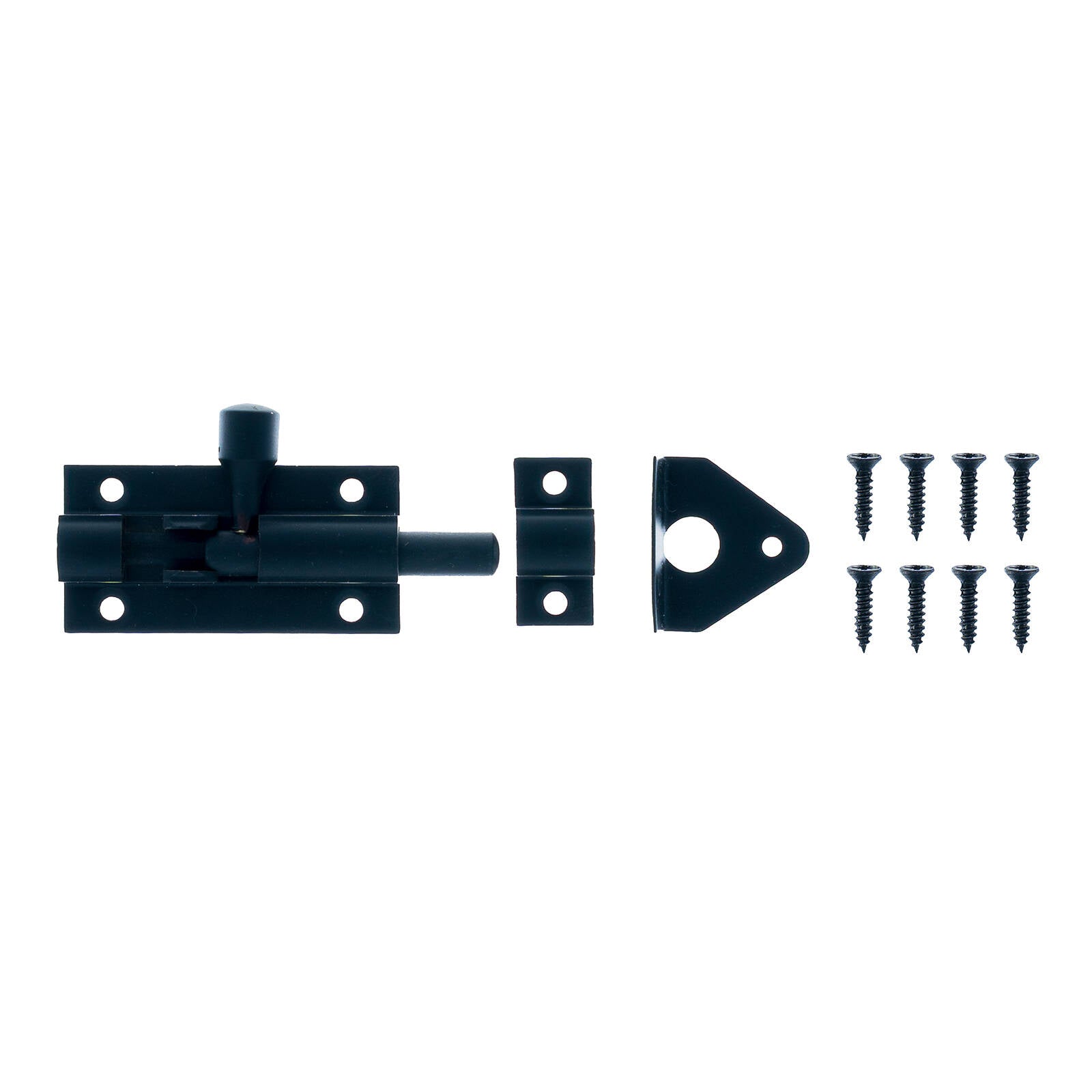 Taskmaster 50mm Matte Black Solid Brass Barrel Bolt