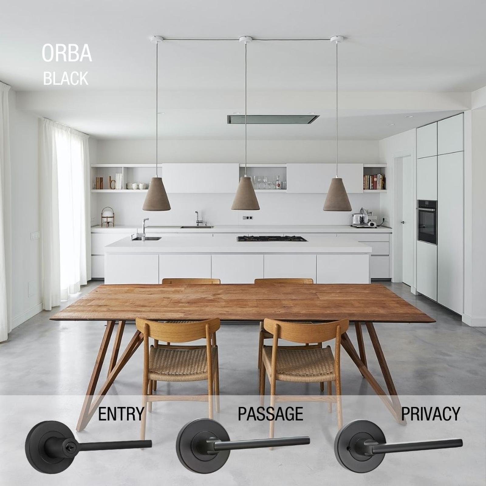 Lemaar Orba Privacy Set Black Zinc Interior D and T Strike