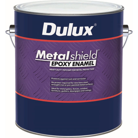 Dulux Metalshield Epoxy Enamel Flat Paint 500mL White - Tintable, UV & Splatter Resistant Metal Topcoat
