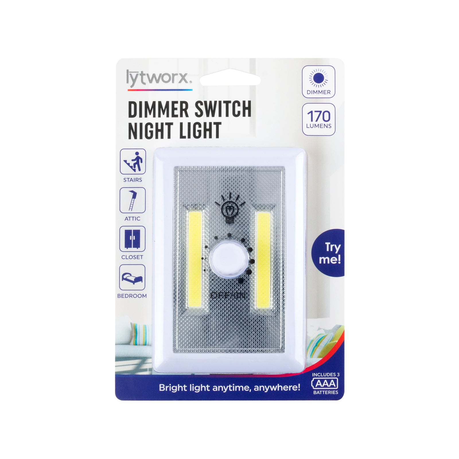 Lytworx Battery Operated Wireless Dimmer Switch PS Plastic 58410