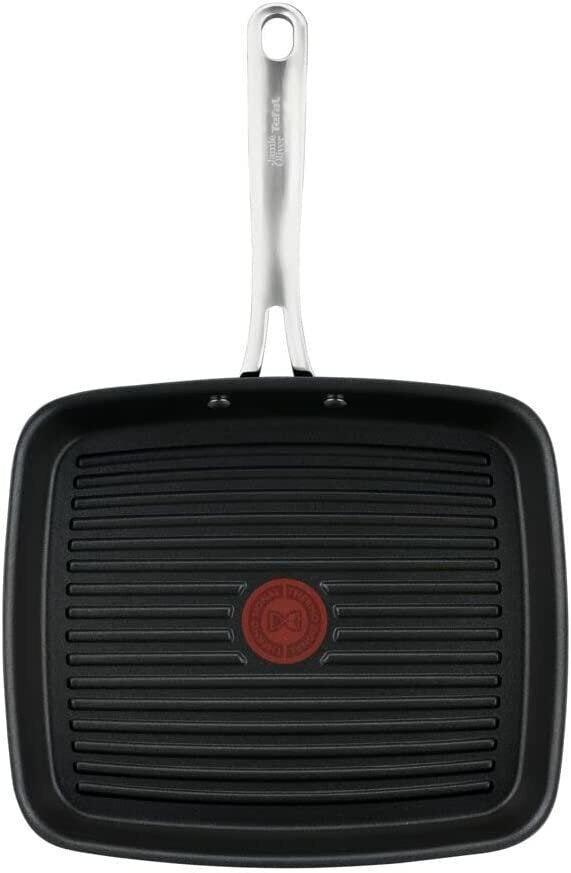 Tefal Jamie Oliver 23cm induction cast aluminium grill pan - Black finish - Induction compatible - E2454144