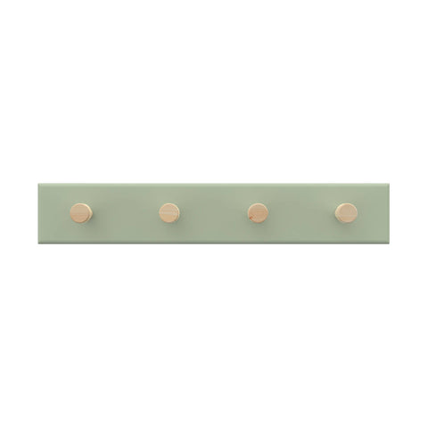 MODE 4 Timber Hooks On Green Board Key Rack 245mm Entryway Key Holder