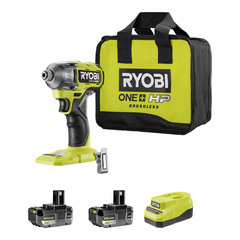 Ryobi 18V ONE+ HP Brushless Impact Driver 2 x 4Ah Battery Kit R18XID242B