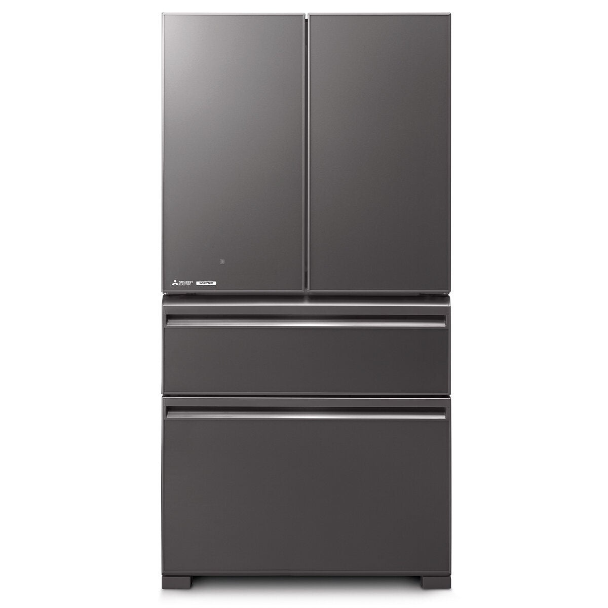Mitsubishi Electric 564L French Door Fridge - Dark Silver Glass, VitaLED Drawer - MR-LX564ER-GDS-A