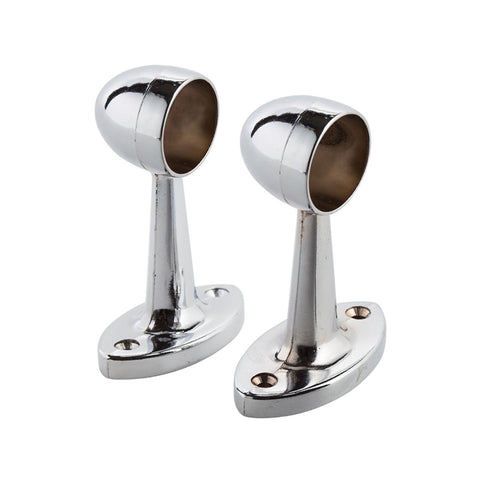 Sandleford 19mm Chrome Pillar End 2 Pack - Zinc Alloy, Chrome Plated Rail Fitting