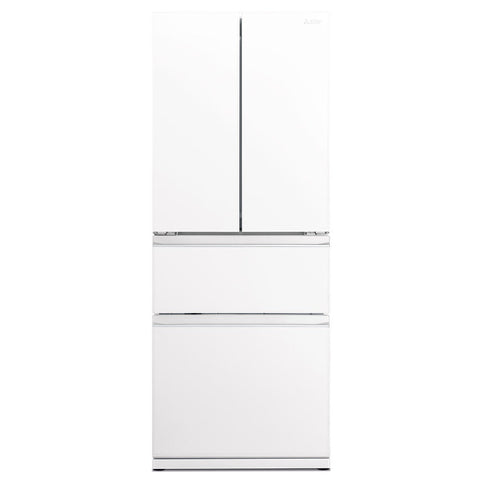 Mitsubishi Electric 442L French Door Fridge - Glacier White Glass, VitaLED Drawer - MR-LX442EX-GWH-A