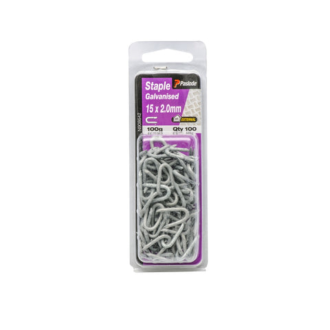 Paslode Staple Nails 15 x 2.0mm Galvanised Double Ended 100g 100 Pack